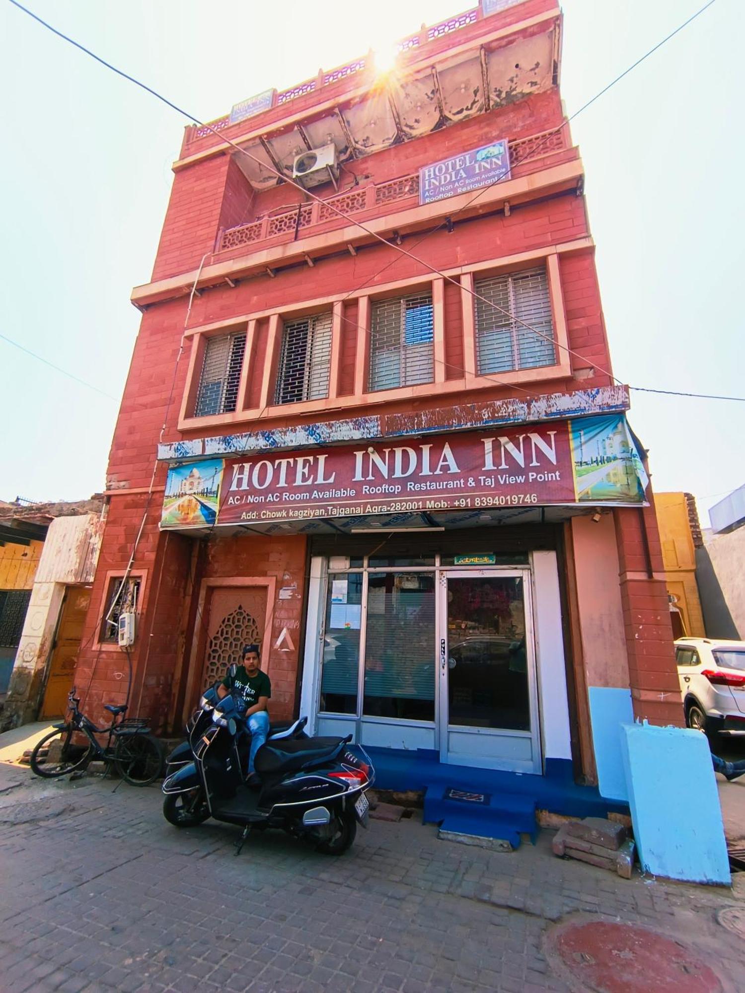 Hotel India Inn Walking Distance From Taj Mahal-- Rooftop Taj Mahal View Agra  Exterior photo