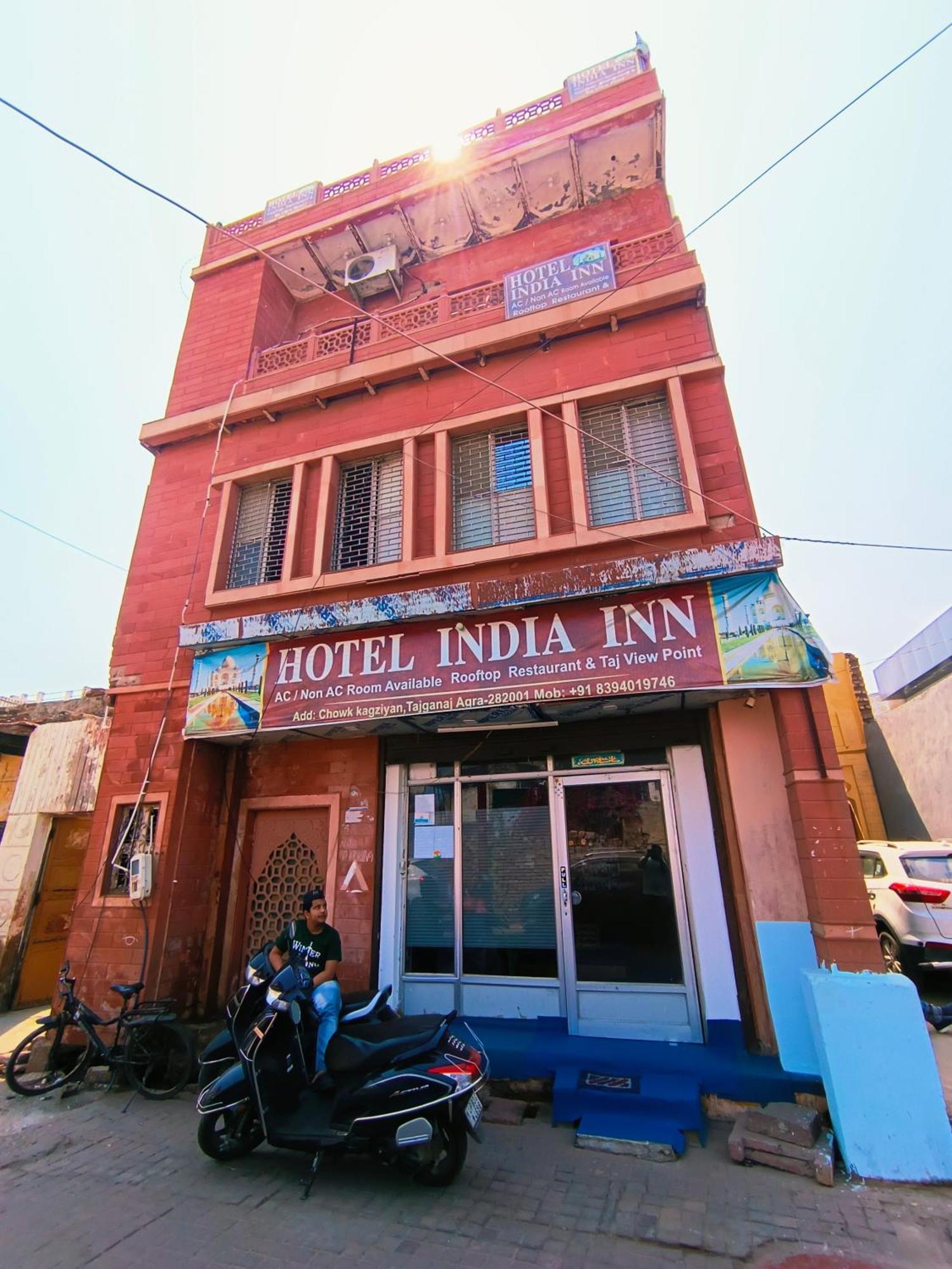 Hotel India Inn Walking Distance From Taj Mahal-- Rooftop Taj Mahal View Agra  Exterior photo